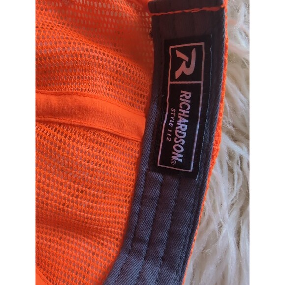 Powered By Vanguard RICHARDSON Snapback Gray & Bright Orange Mesh Adjustable Hat - Picture 6 of 7